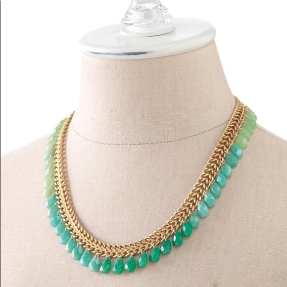 Stunning Stella & Dot Contessa Jade Necklace, EUC and comes w original box, 18” - Picture 4 of 7